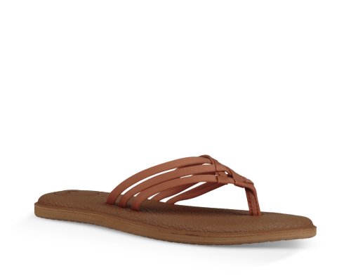 Tong Sanuk Yoga Salty Femme - Marron NIGETM085